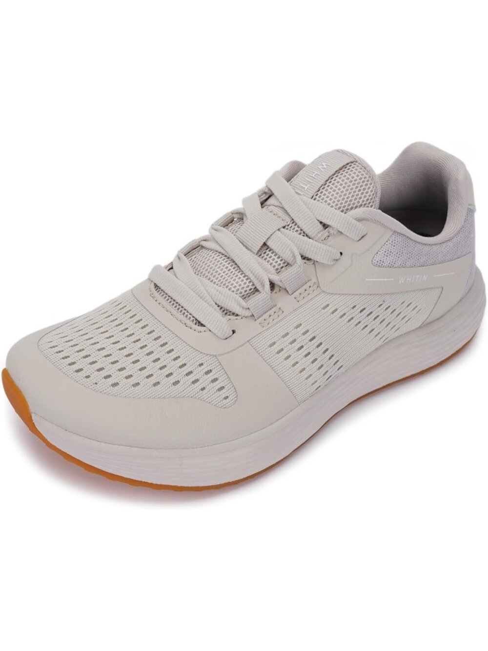 Women's Beige Wide Toe Box Running Shoes + Zero Drop Sole with Durable Sneakers